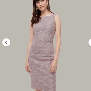 NWT J Crew size 10 sleeveless cotton lined midi sheath dress.